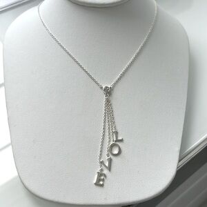 Sterling silver LOVE necklace NWOT